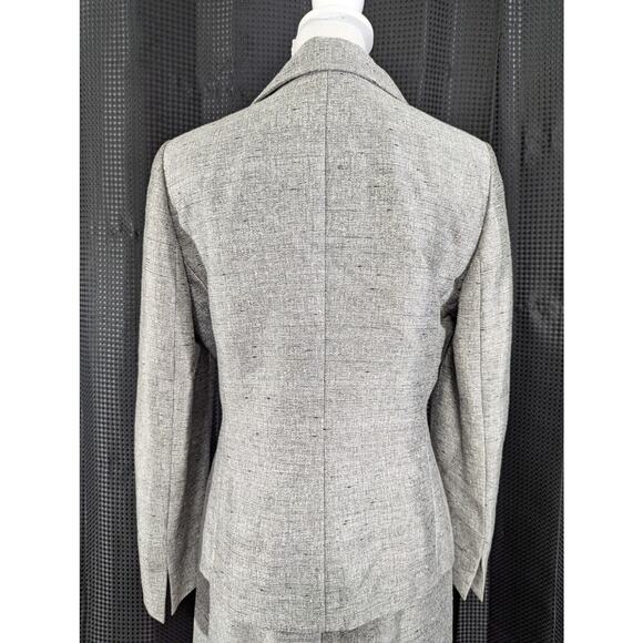 NWOT! SUIT STUDIO, NEW YORK! SILVER/GRAY W/BLACK PENCIL SKIRT SUIT SET! SZ 8 - Picture 8 of 13